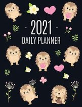 Cute Hedgehog Daily Planner 2021