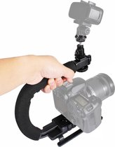 PULUZ U / C-vorm Draagbare handheld DV-beugel Stabilisatiekit met koude schoen Statiefkop & telefoonklem & snelsluiting & lange schroef voor alle SLR-camera's en Home DV-camera
