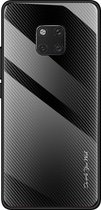 Voor Huawei Mate 20 Pro Texture Gradient Glass-beschermhoes (zwart)