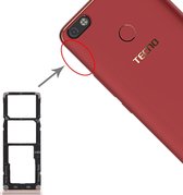 SIM-kaarthouder + SIM-kaarthouder + Micro SD-kaarthouder voor Tenco Camon X Pro CA8 (goud)
