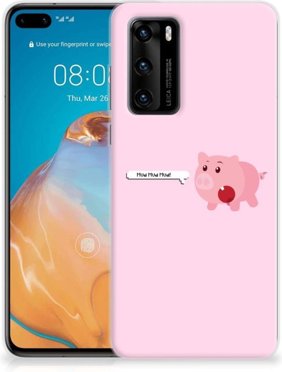 Huawei P40 Telefoonhoesje met Naam Pig Mud