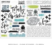 Cocoa Vanilla BOYS RULE - Clear Stickers (CV-BR014)