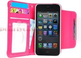 Apple iPhone SE smartphone hoesje Wallet Case Cover uitneembaar hoesje - Roze