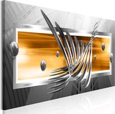 Schilderijen Op Canvas - Schilderij - Silver Wings (1 Part) Narrow Orange 150x50 - Artgeist Schilderij