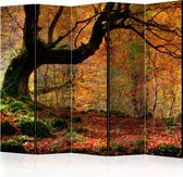 Kamerscherm - Scheidingswand - Vouwscherm - Autumn, forest and leaves II [Room Dividers] 225x172 - Artgeist Vouwscherm