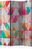 Kamerscherm - Scheidingswand - Vouwscherm - Rainbow Triangles [Room Dividers] 135x172 - Artgeist Vouwscherm