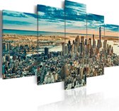 Schilderijen Op Canvas - Schilderij - NY: Dream City 200x100 - Artgeist Schilderij