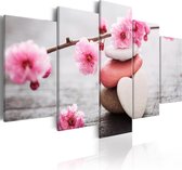 Schilderijen Op Canvas - Schilderij - Zen: Cherry Blossoms III 100x50 - Artgeist Schilderij