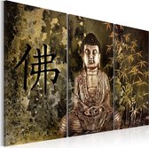 Schilderijen Op Canvas - Schilderij - Buddha statue 90x60 - Artgeist Schilderij