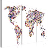 Schilderijen Op Canvas - Schilderij - Digital World 120x60 - Artgeist Schilderij
