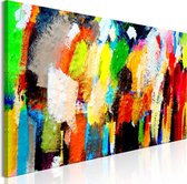 Schilderijen Op Canvas - Schilderij - Colourful Variations 135x45 - Artgeist Schilderij