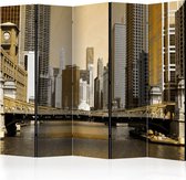 Kamerscherm - Scheidingswand - Vouwscherm - Chicago's bridge (vintage effect) II [Room Dividers] 225x172 - Artgeist Vouwscherm