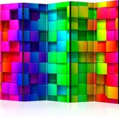 Kamerscherm - Scheidingswand - Vouwscherm - Colourful Cubes II [Room Dividers] 225x172 - Artgeist Vouwscherm