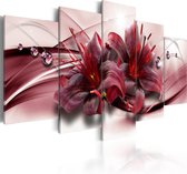 Schilderijen Op Canvas - Schilderij - Pink Lily 200x100 - Artgeist Schilderij