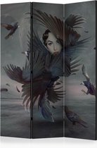 Kamerscherm - Scheidingswand - Vouwscherm - Covered in feathers [Room Dividers] 135x172 - Artgeist Vouwscherm
