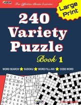 240 Fun Puzzles for Effective Brain Exercise!- 240 Variety Puzzle Book 1