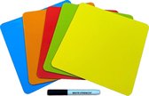 Whiteboard Scrum Magneten met stift - 25 stuks - Mix - 5 kleuren - 7,5 x 7,5cm - Post it notes voor Magneetbord en Koelkast