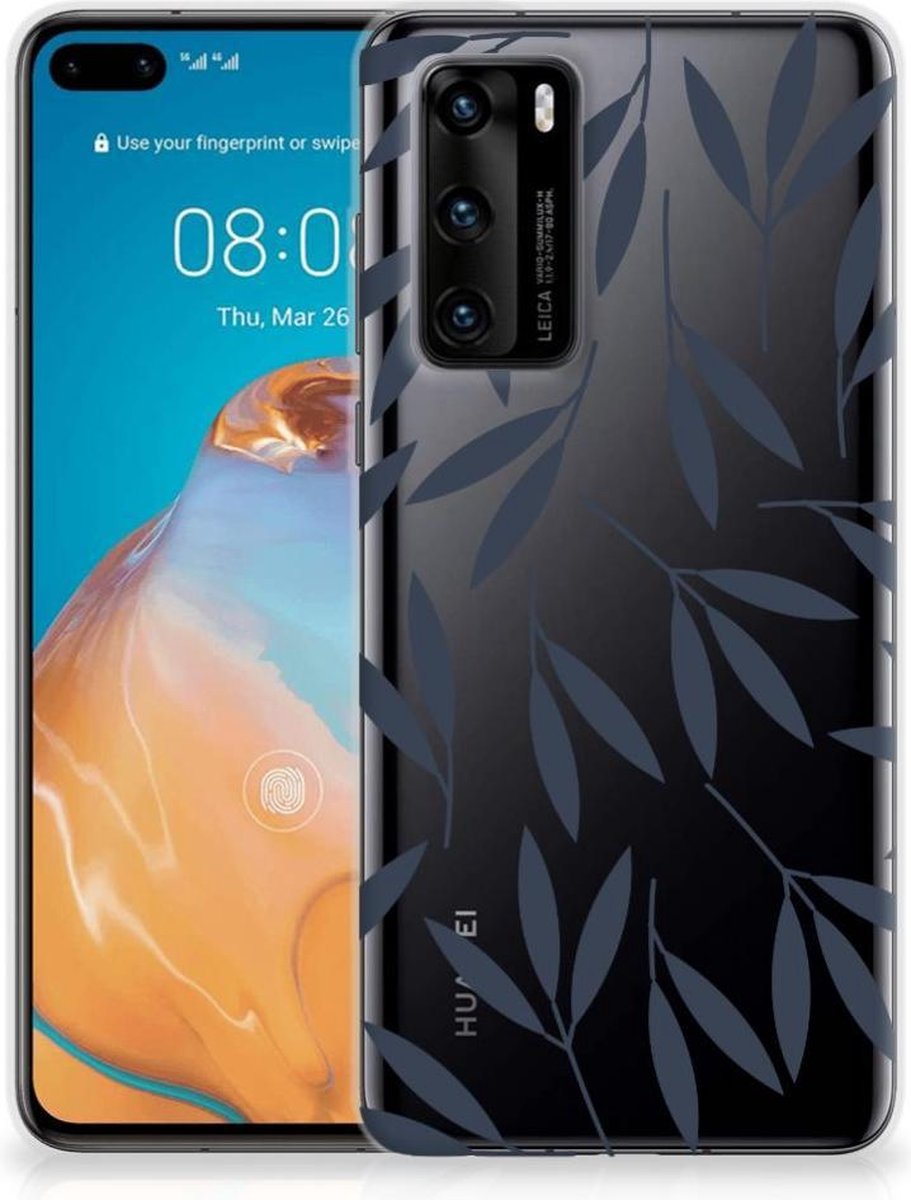 Huawei P40 TPU Case Leaves Blue