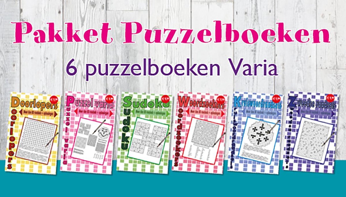 6x Puzzelboek - Mix - Diverse soorten | Games | bol.com