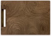 KRAM. | Broodplank Tapasplank Serveerplank 30 x 20 x 3 cm | Mangohout met brass handvat