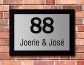 RVS Naambord voordeur - 34x24cm - Moderna