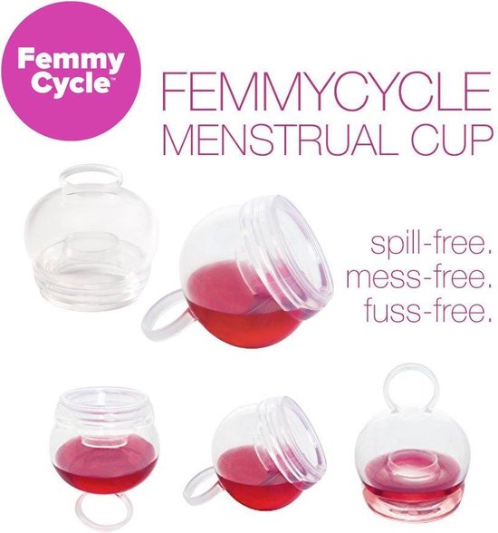 FemmyCycle herbruikbare bolvormige menstruatiecup - voor lage baarmoederhals