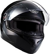 MOTO X87 Racing integraal helm scooterhelm, motorhelm met vizier, Mat Zwart, M hoofdomtrek 57-58cm