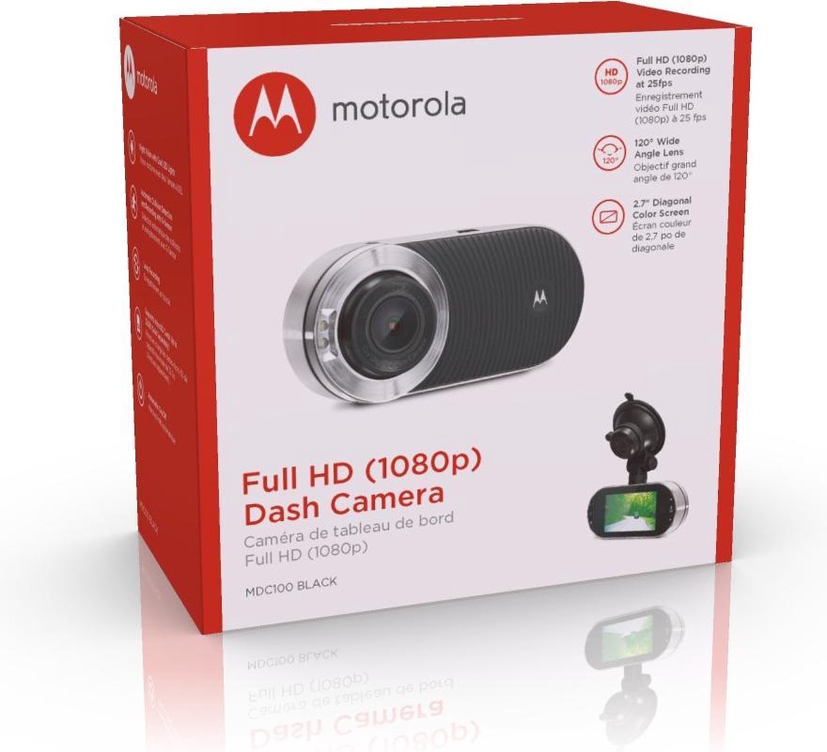 Motorola MDC100 dashcam - HD1080P - 2.7" LCD-scherm - G-sensor - lenshoek  120° | bol.