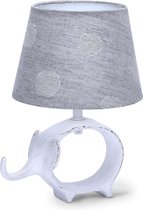 Aigostar Tafellamp Olifant - Keramiek - Lamp met kap - H25 cm