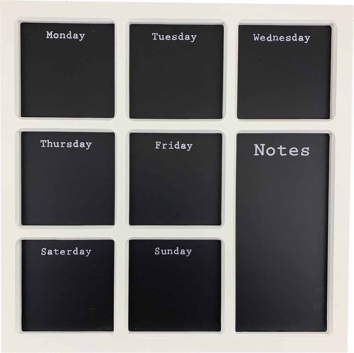 Weekplanner | Dagplanner | Familieplanner | Krijtbord |Memobord | Schrijfbord | Gezinsplanner | 38cm x 38cm | wit - Just Impress