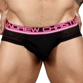 ANDREW CHRISTIAN BLACK SHOW-IT SPORTS MESH BRIEF BLACK Size S