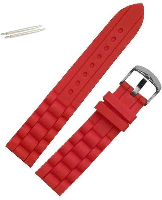 Fako® - Bracelet de montre - Silicone - 20mm - Rouge