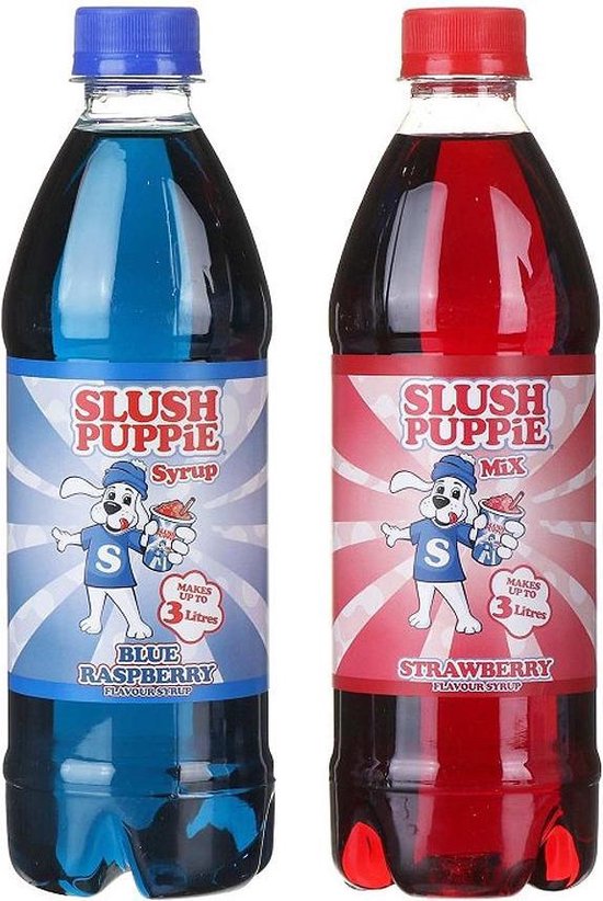 Optimaal Jaar Duiker Slush Puppie Duo Pak Siroop - Blue Raspberry & Strawberry | bol.com