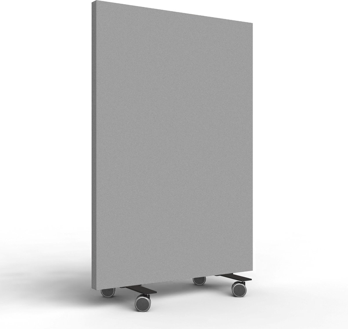 SPACIO akoestische scheidingswand 120x160 cm - Verrijdbare voet - Lichtgrijs