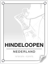 Tuinposter HINDELOOPEN (Nederland) - 60x80cm