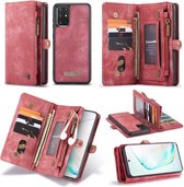 CASEME - Samsung Galaxy S20 Plus Vintage Wallet Case - Rood