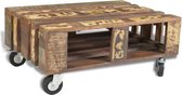 Salontafel Massief hout - koffietafel (Incl LW3D Klok) l - coffee table woonkamertafel