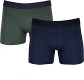 Sapph Boxershort Heren - Wyatt- Microvezel - 2pack - Groen/Navy - XL