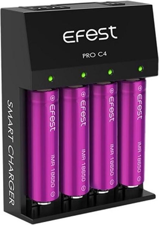 Efest pro C4 intelligente batterijlader | bol.com