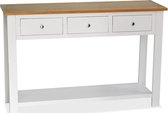 Bijzettafel Massief hout- koffietafel (Incl LW3D Klok) l - coffee table woonkamertafel- Bijzettafel