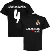 Galacticos Real Madrid Sergio Ramos 4 Team T-shirt - Zwart - L