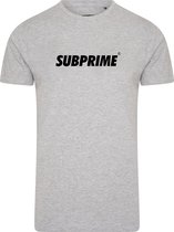 Subprime - Heren Tee SS Shirt Basic Grey - Grijs - Maat M