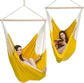 Bol.com XXL 2 Persoons Hangstoel 185x130 - Zit Hangmat met Spreidstok tot 150 kg - Binnen en Buiten aanbieding