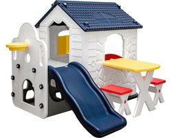 LittleTom Speelhuisje met glijbaan - Voor binnen en buiten - Vanaf 1 jaar