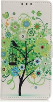 Huawei P Smart 2020 Hoesje Portemonnee met Print Tree Groen