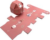 Presentdoosje "Kerstbal doosje roze" : 9,5 x 9,5 x 9,5cm (10 stuks)