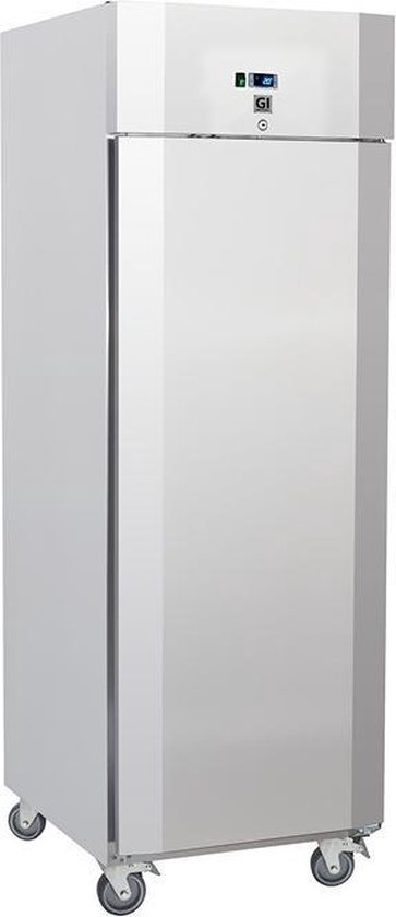 Koelkast: Gastro-Inox RVS 700 liter koelkast, geforceerd gekoeld, van het merk Gastro Inox