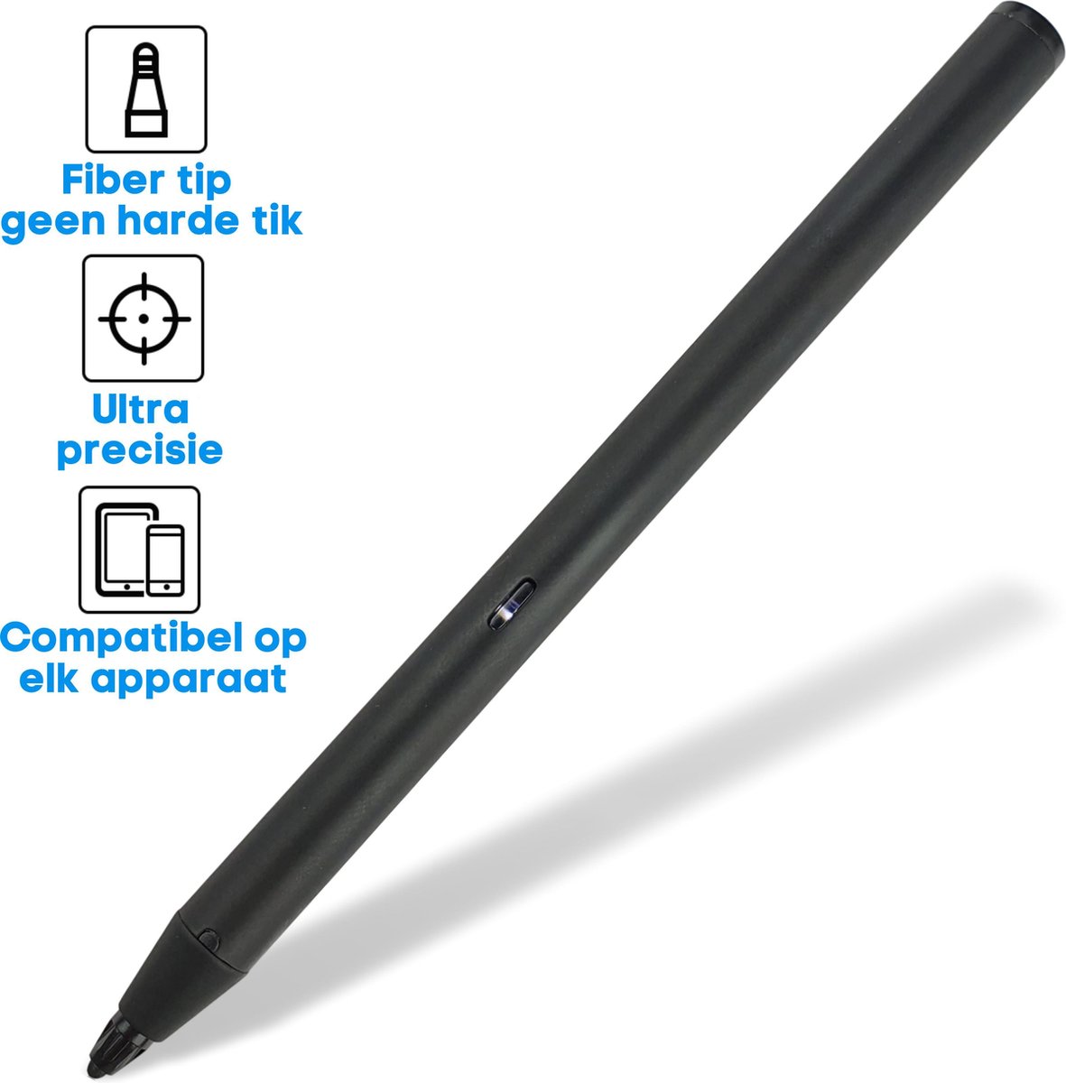 Stylus Pen - zwart - Geschikt voor Android / iOS / Windows Tablets &  Telefoons -... | bol