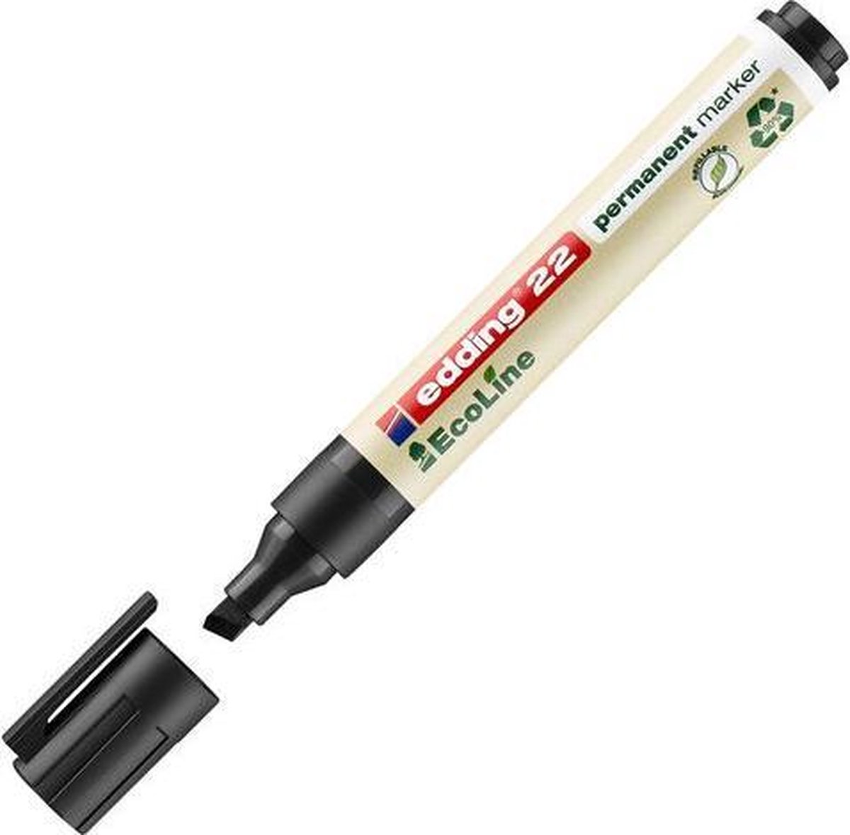 Viltstift edding 22 Eco schuin zwart 1-5mm - 10 stuks - 10 stuks