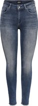 Only ONLBLUSH LIFE MID SK ANK  RW REA422 NOOS Special Blue Grey Denim Dames Jeans - Maat XS X L34